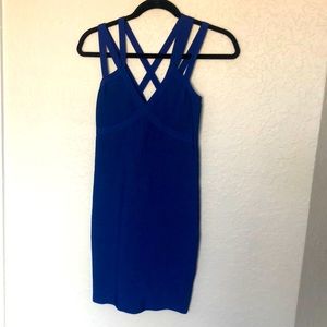 Blue Spandex BEBE body con dress
